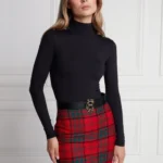 red tartan skirt womens